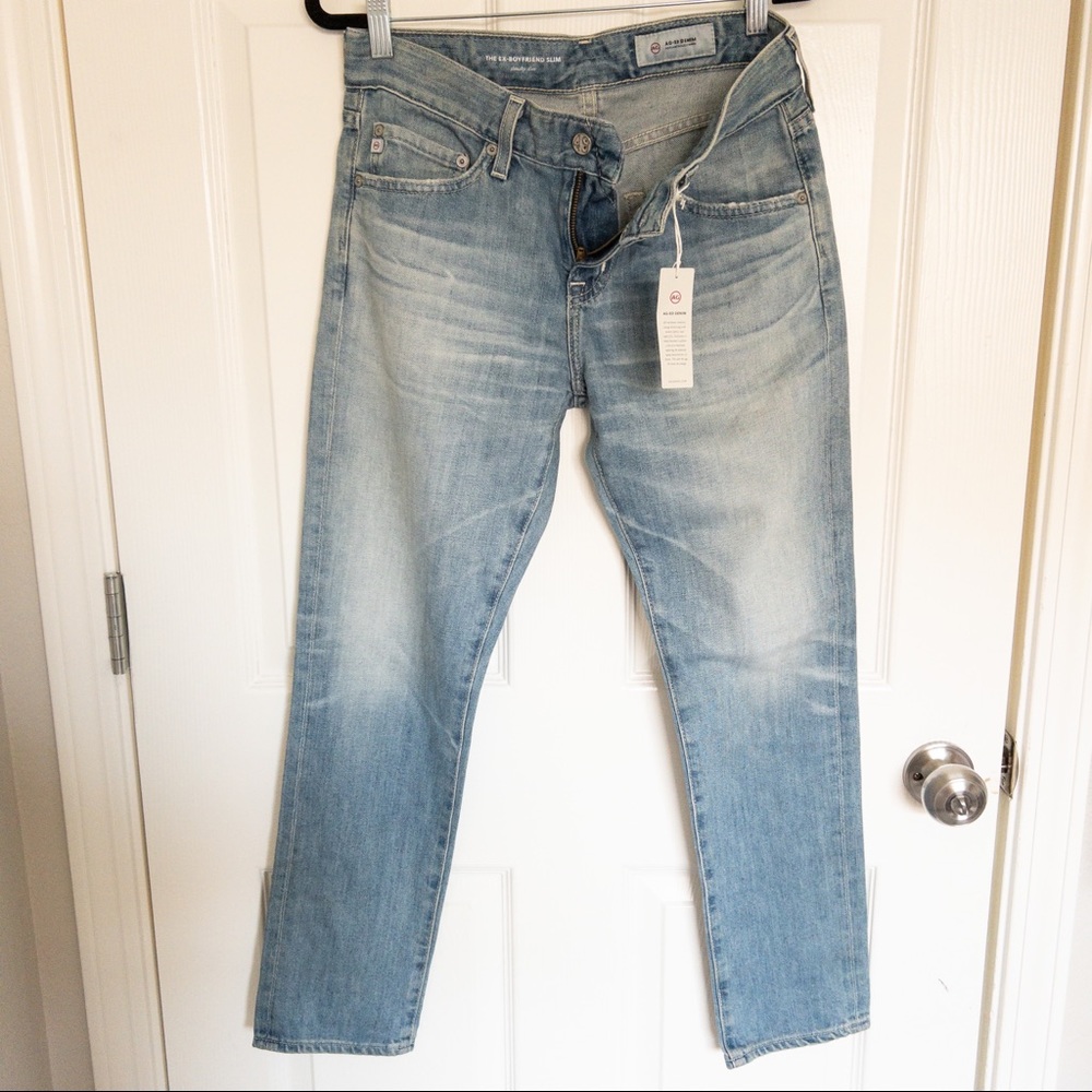 NWT AG WOMENS JEANS THE EX-BOYFRIEND SLIM MID-RISE STRAIGHT LEG | SZ 25
